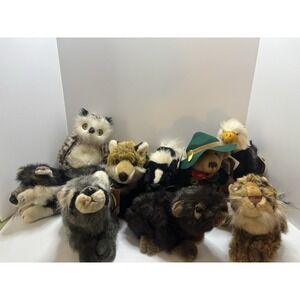 Vtg Ranger Gus and His Forest Friends Set Of 9 Plush‎ Stuffed Animals 2 Talk